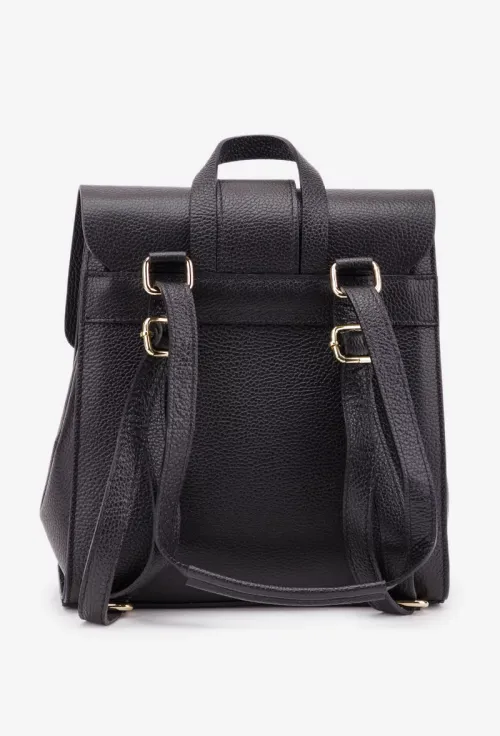 Rucsac dama elegant stil geanta din piele neagra picture - 3