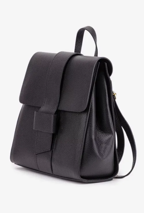 Rucsac dama elegant stil geanta din piele neagra picture - 2