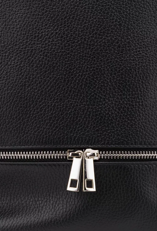 Rucsac dama negru din piele texturata picture - 5