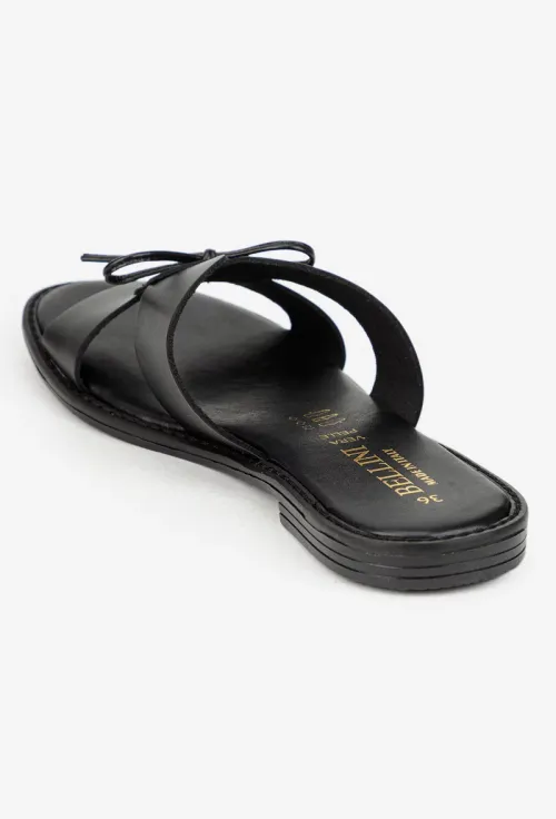 Sandale dama negre din piele naturala model stil papuc picture - 5