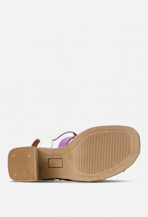 Sandale dama NUR din piele naturala multicolora picture - 5