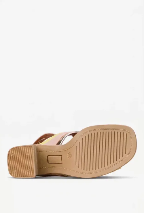 Sandale dama NUR multicolore din piele naturala picture - 5