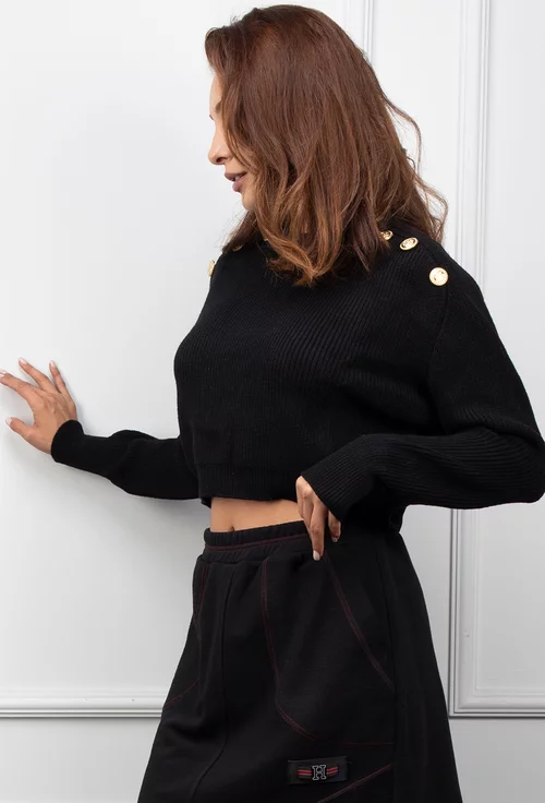 Pulover scurt negru