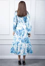 Rochie alba cu imprimeu bleu