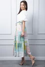 Rochie alba cu imprimeu colorat