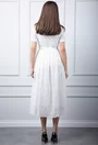 Rochie alba cu model perforat