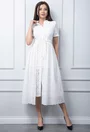 Rochie alba cu model perforat