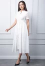 Rochie alba cu model perforat