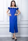 Rochie albastra accesorizata
