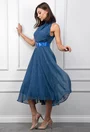 Rochie albastra cu imprimeu