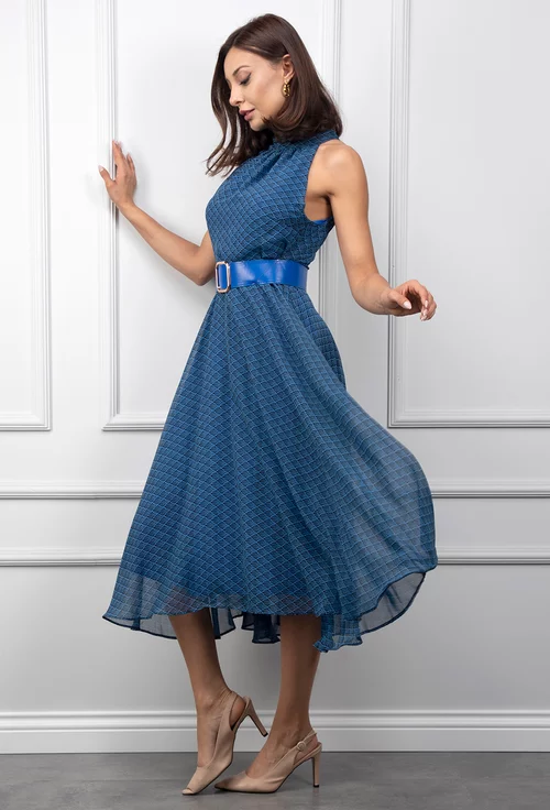Rochie albastra cu imprimeu