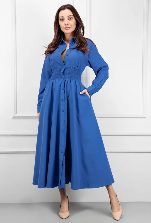 Rochie albastra cu talie elastica