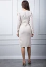 Rochie bej cu maneci lungi
