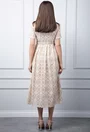 Rochie bej cu model perforat