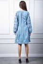 Rochie bleu cu broderie