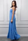 Rochie bleu cu buline