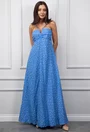 Rochie bleu cu buline