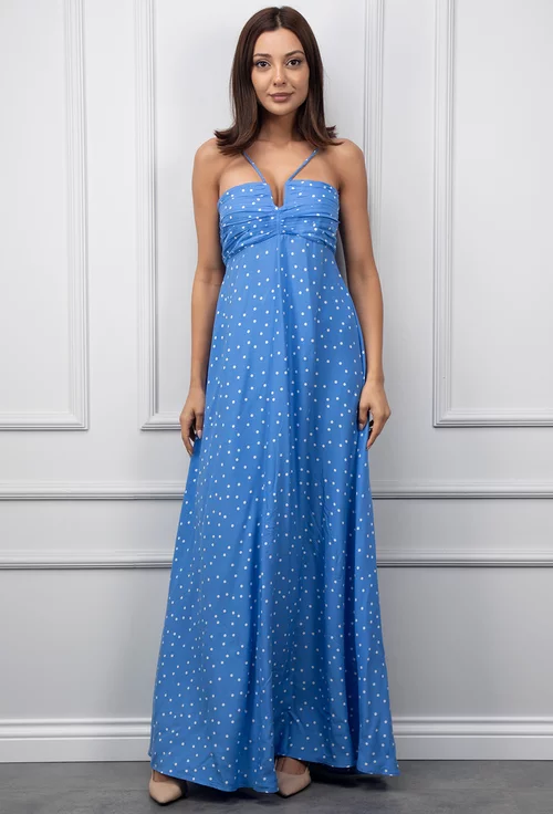 Rochie bleu cu buline
