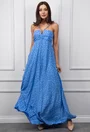 Rochie bleu cu buline