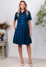 Rochie bleumarin cu buzunare