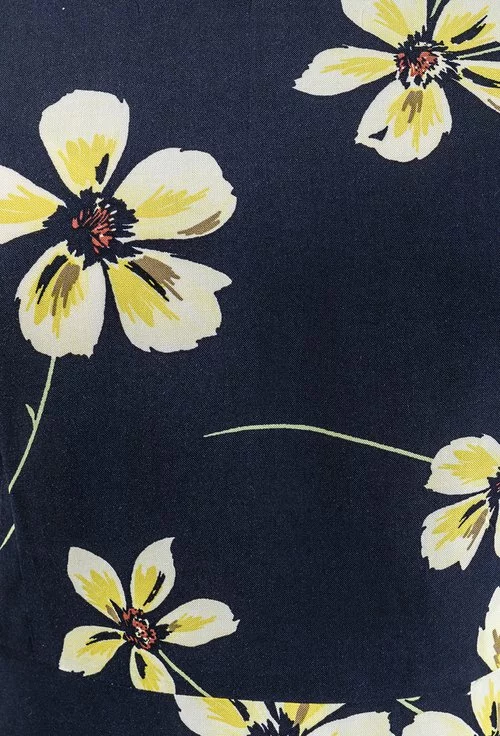 Rochie bleumarin cu imprimeu floral Adelle