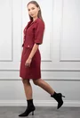 Rochie bordo cu buzunare decorative