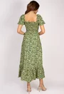 Rochie casual verde cu imprimeu