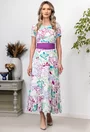 Rochie cu imprimeu floral multicolor