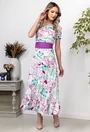 Rochie cu imprimeu floral multicolor