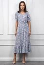 Rochie cu imprimeu floral multicolor
