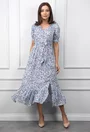 Rochie cu imprimeu floral multicolor