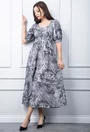 Rochie cu imprimeu gri