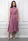 Rochie cu imprimeu mov