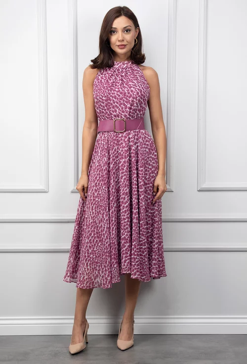 Rochie cu imprimeu mov