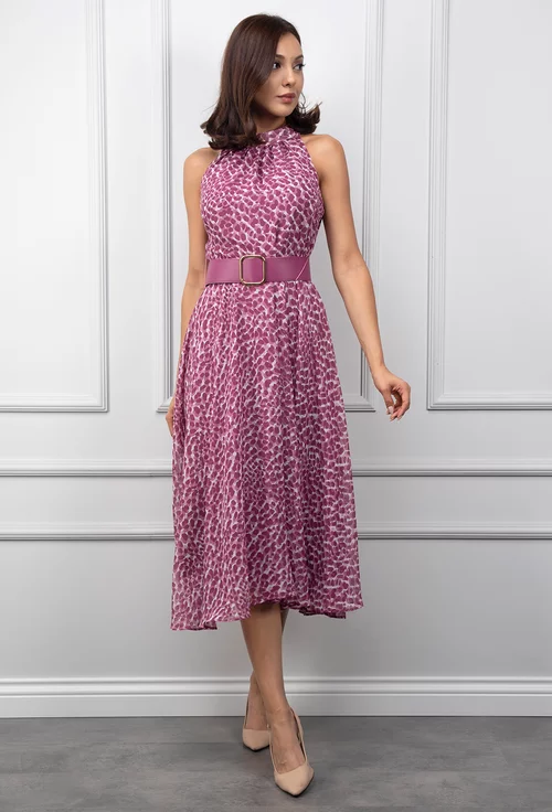 Rochie cu imprimeu mov