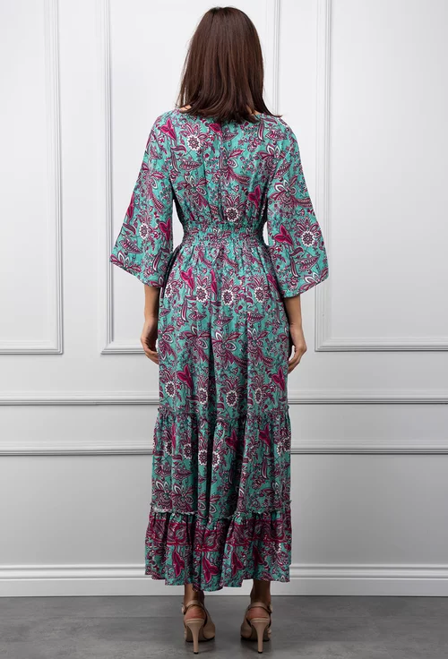 Rochie cu imprimeu multicolor