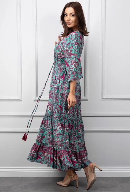 Rochie cu imprimeu multicolor