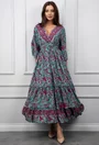 Rochie cu imprimeu multicolor
