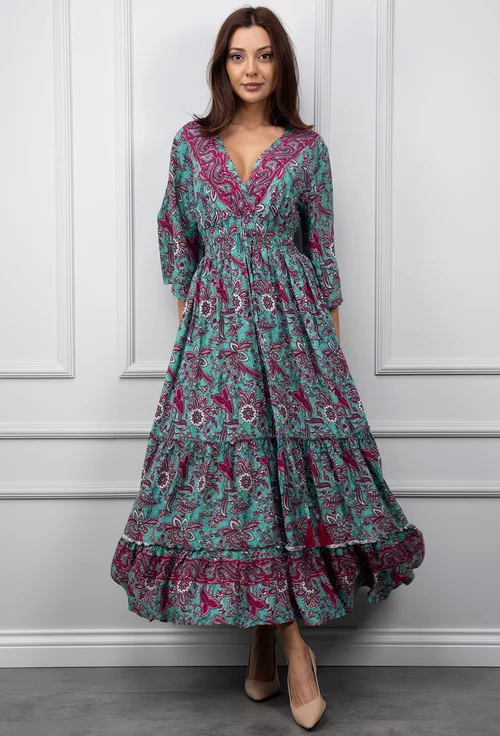 Rochie cu imprimeu multicolor