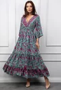 Rochie cu imprimeu multicolor