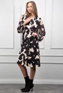 Rochie cu imprimeu negru