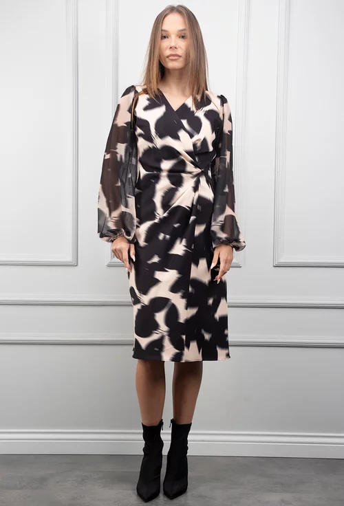 Rochie cu imprimeu negru