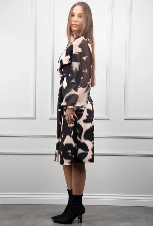 Rochie cu imprimeu negru