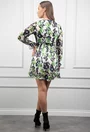 Rochie cu imprimeu verde si negru