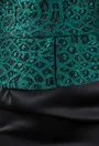 Rochie cu peplum verde smarald cu negru  Aniela