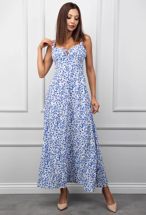 Rochie de vara cu detalii albastre