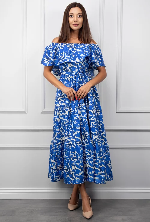 Rochie de vara cu imprimeu albastru