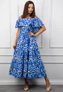 Rochie de vara cu imprimeu albastru