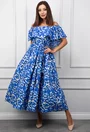 Rochie de vara cu imprimeu albastru