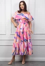 Rochie de vara cu imprimeu multicolor